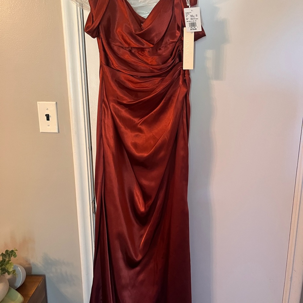 David’s Bridal - Cinnamon Color Evening Gown/Bridesmaid Dress